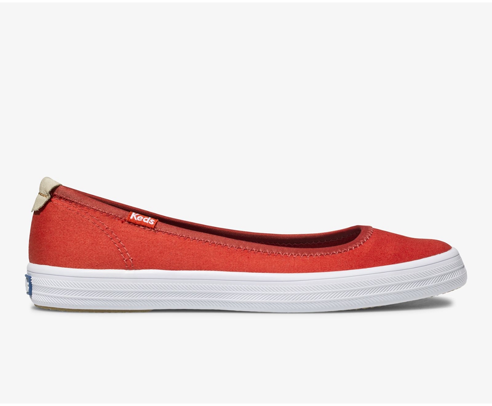 Womens Keds Slip Ons - Bryn - Red - 6791-JMQEO